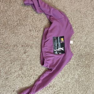 Purple MTV cropped sweatshirt